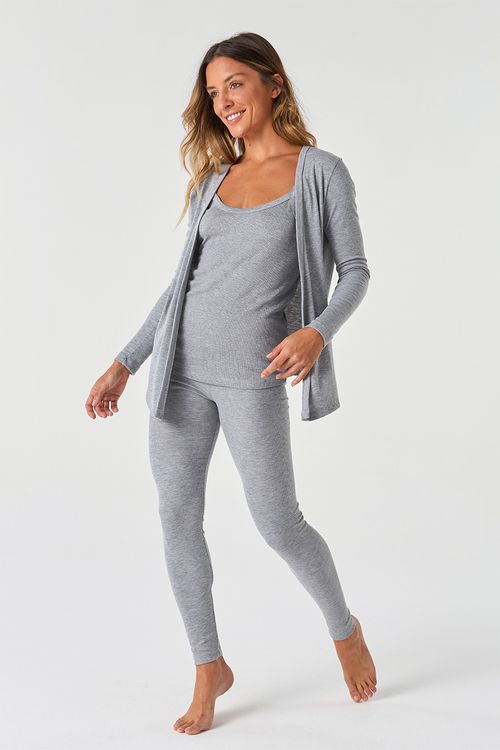 PIJAMA LONGO + CARDIGAN - CLÁSSICOS DE VISCOSE MESCLA