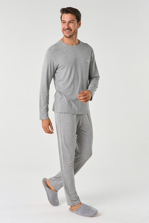 PIJAMA LONGO MASCULINO - CLÁSSICOS DE VISCOSE MESCLA