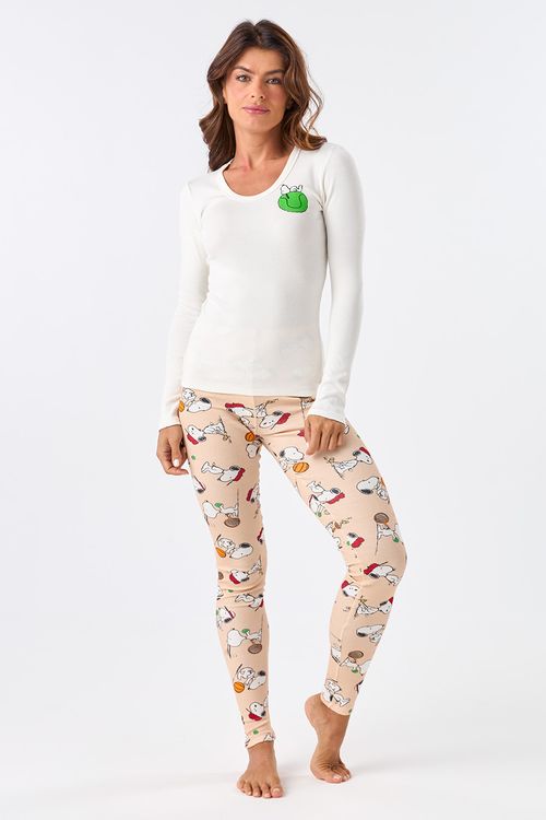 PIJAMA LONGO DE RIBANA - SNOOPY SPORTS