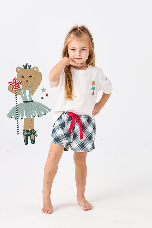 PIJAMA INFANTIL MENINA - CONTOS DE NATAL