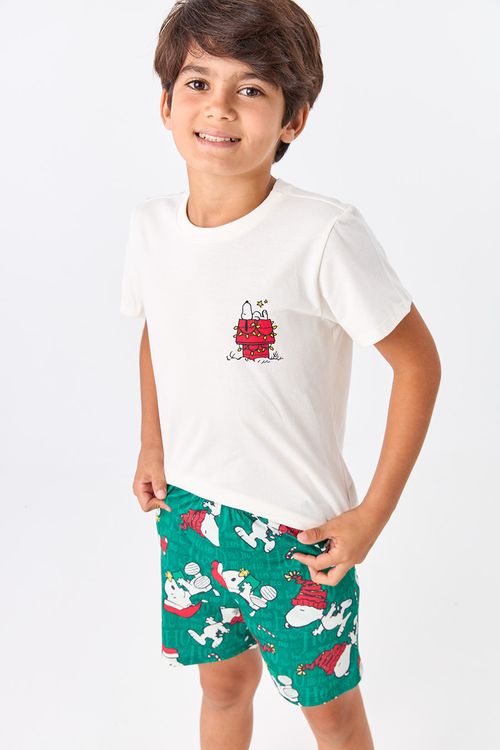PIJAMA CURTO JUVENIL MENINO - SNOOPY'S BELL