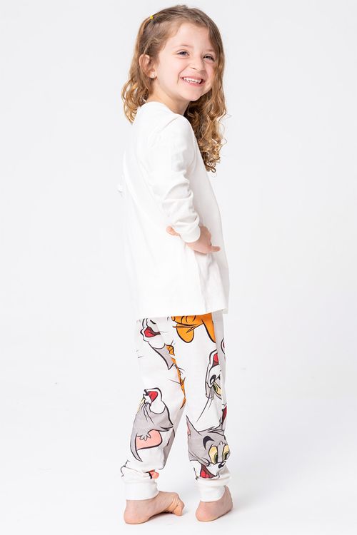 PIJAMA LONGO INFANTIL UNISSEX - DIGA CHEESE - TOM E JERRY