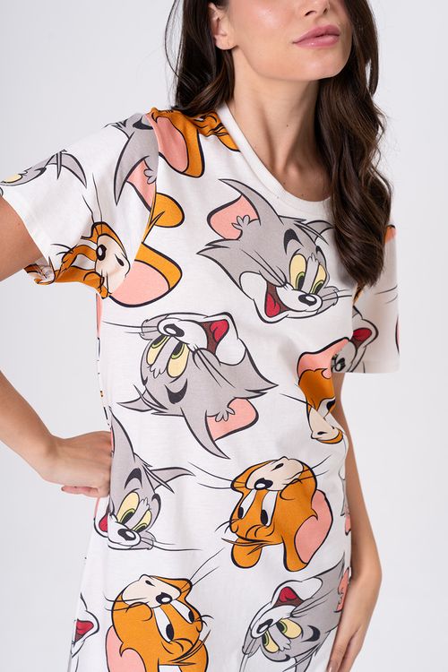 CAMISOLA AMPLA ESTAMPADA- DIGA CHEESE - TOM E JERRY