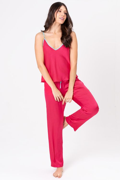 PIJAMA LONGO FEMININO DE ALÇAS - LIBÉLULA