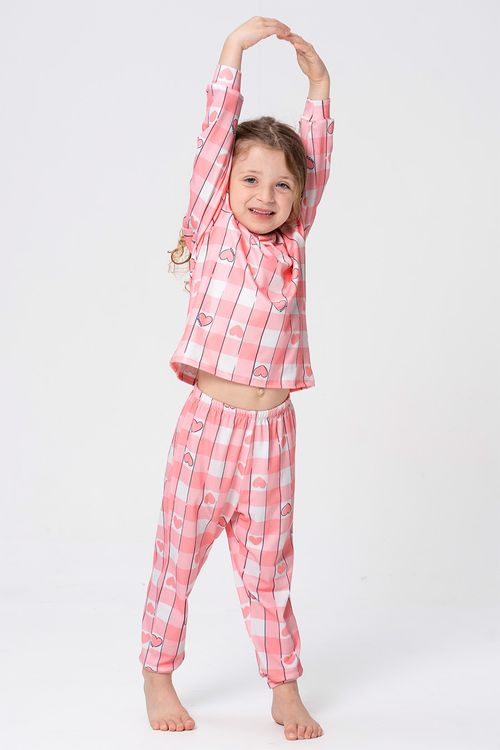 PIJAMA LONGO INFANTIL MENINA TOQUE DE PÊSSEGO - PINKNIC