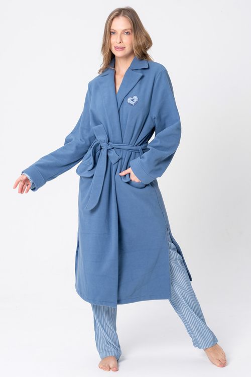 ROBE FEMININO DE SOFT MÉDIO AZUL - CRETA