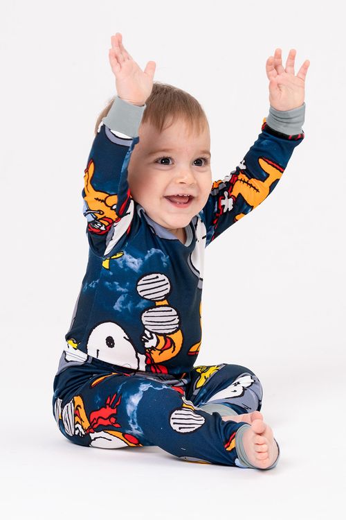 BODY + CALÇA BABY TOQUE DE PÊSSEGO - SNOOPY NAUTA