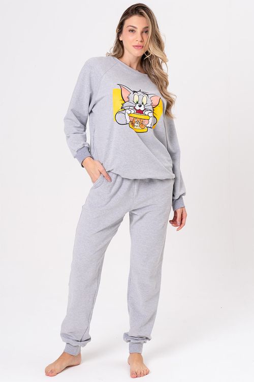 ABRIGO DE MOLETOM FEMININO - DIGA CHEESE - TOM E JERRY