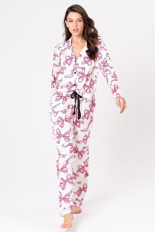 PIJAMA AMERICANO FEMININO LONGO - ENTRELAÇOS