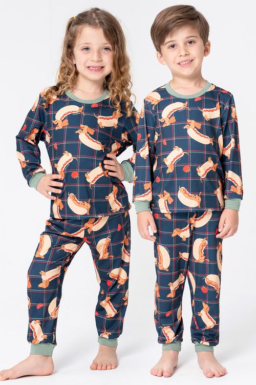 PIJAMA LONGO INFANTIL UNISSEX - HOT DOG
