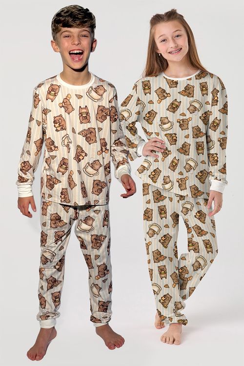 PIJAMA LONGO JUVENIL UNISSEX - MODO CAPIVARA