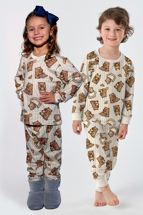 PIJAMA LONGO INFANTIL UNISSEX - MODO CAPIVARA