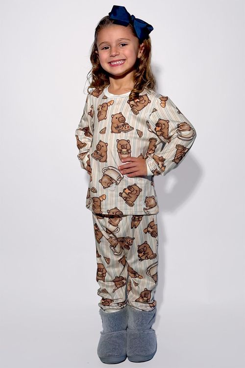 PIJAMA LONGO INFANTIL UNISSEX - MODO CAPIVARA